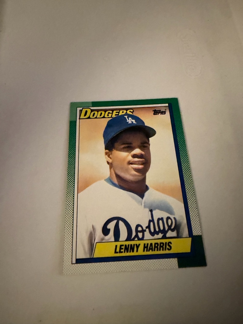1990 topps Lenny harns dodgers baseball card